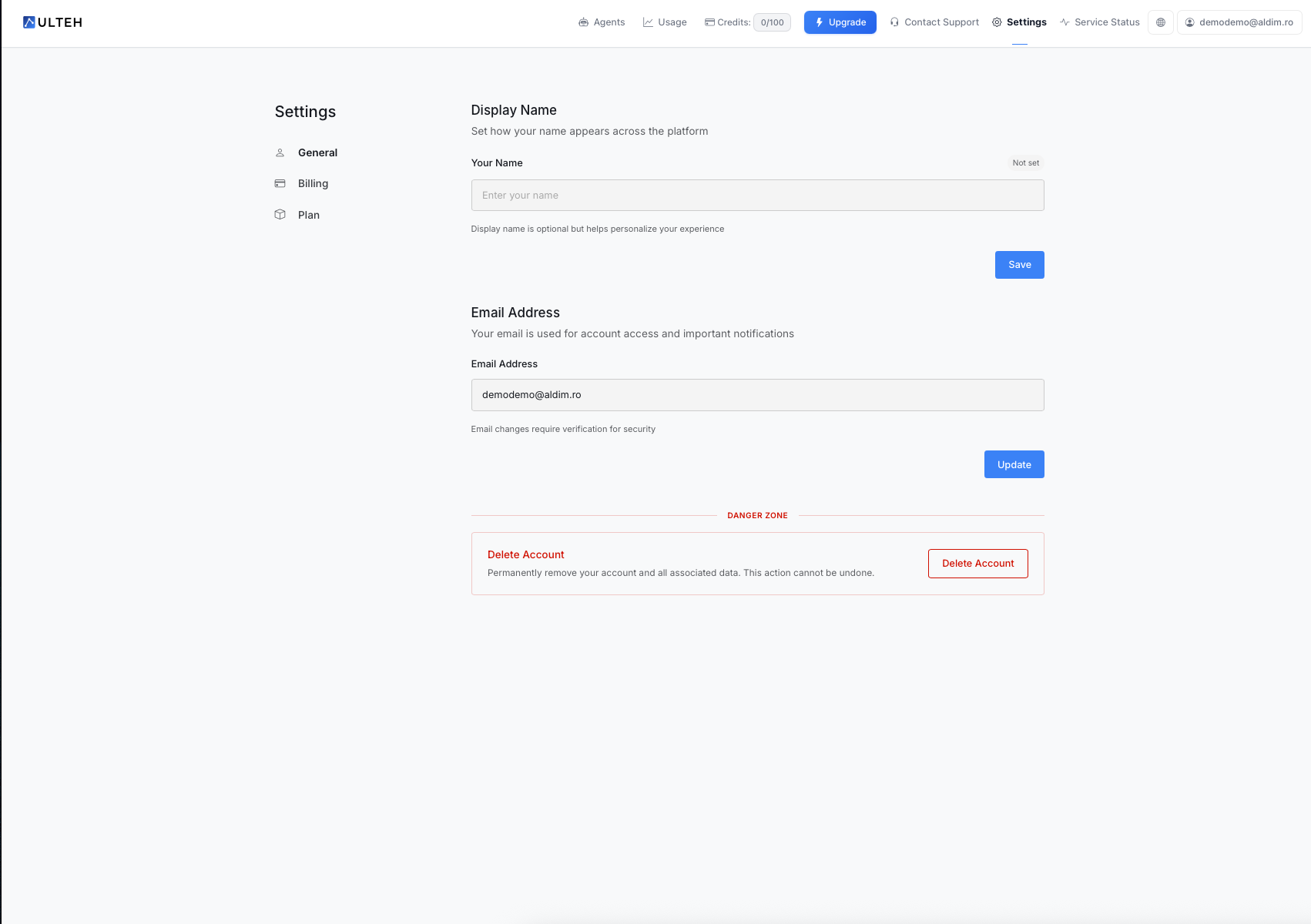 Інтерфейс тестового середовища